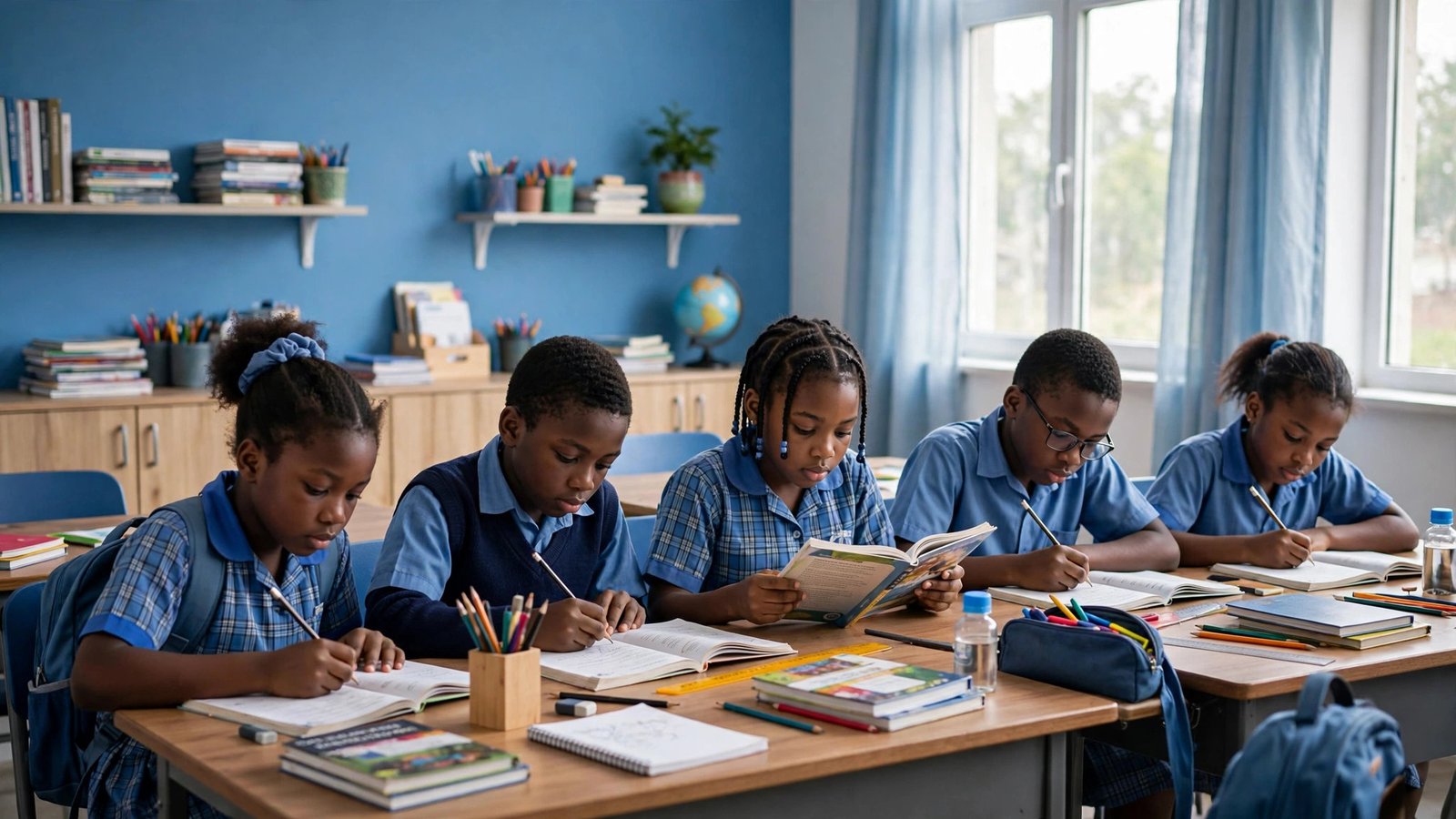 Children learning together in a classroom